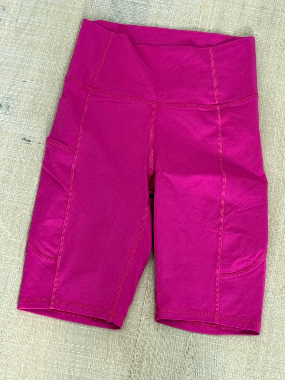 Ralph Lauren Bright Magenta Bike Shorts with Side Pockets
